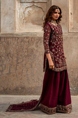 3-PC Embroidered Chiffon Suit CMA-6-211