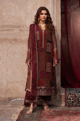 3-pc Unstitched Embroidered Printed Chiffon Collection VSL6-03