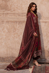 3-pc Unstitched Embroidered Printed Chiffon Collection VSL6-03