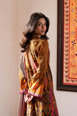3-PC Unstitched Printed Lawn Shirt with Chiffon Dupatta and Trouser CP4-20