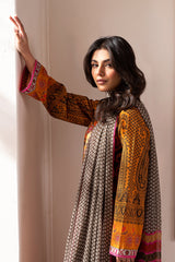 3-PC Unstitched Printed Lawn Shirt with Chiffon Dupatta and Trouser CP4-20