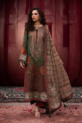 3-pc Unstitched Embroidered Printed Chiffon Collection VSL6-04