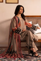 3-PC Unstitched Printed Lawn Shirt with Chiffon Dupatta and Trouser CP4-23