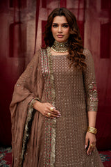 3-PC Embroidered Chiffon Suit CMA-6-221