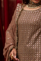 3-PC Embroidered Chiffon Suit CMA-6-221