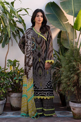 3-PC Unstitched Printed Lawn Shirt with Chiffon Dupatta and Trouser CP4-28