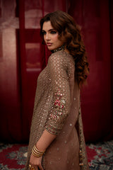 3-PC Embroidered Chiffon Suit CMA-6-221