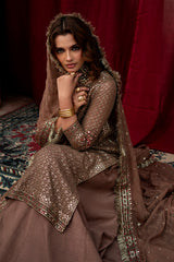 3-PC Embroidered Chiffon Suit CMA-6-221