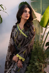 3-PC Unstitched Printed Lawn Shirt with Chiffon Dupatta and Trouser CP4-28