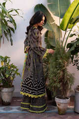 3-PC Unstitched Printed Lawn Shirt with Chiffon Dupatta and Trouser CP4-28