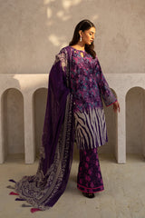 3-PC Unstitched Printed Lawn Shirt with Chiffon Dupatta and Trouser CP4-17