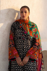 3-PC Unstitched Printed Lawn Shirt with Chiffon Dupatta and Trouser CP4-25