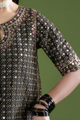 3-PC Embroidered Raw-Silk Suit CMA-6-237