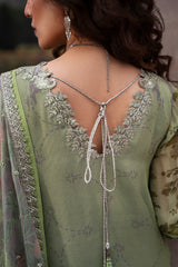 3-pc Unstitched Embroidered Printed Chiffon Collection VSL6-06