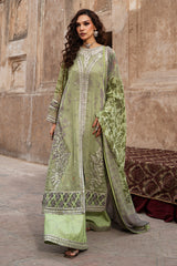 3-pc Unstitched Embroidered Printed Chiffon Collection VSL6-06