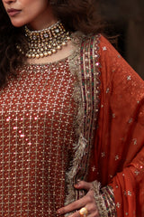 3-PC Embroidered Chiffon Suit  CMA-6-222