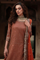 3-PC Embroidered Chiffon Suit  CMA-6-222