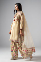 3-PC Embroidered Raw-Silk CMA-6-322