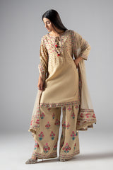 3-PC Embroidered Raw-Silk CMA-6-322