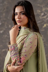 3-PC Stitched Embroidered CMA-6-393