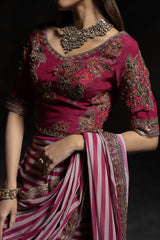 3-PC Stitched Premium Saree Collection  CSS6-05P