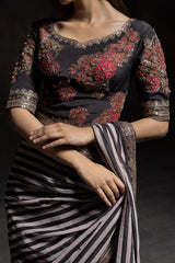3-PC Stitched Premium Saree Collection  CSS6-01P