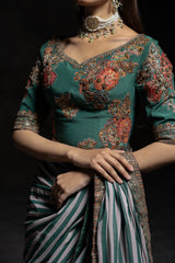 3-PC Stitched Premium Saree Collection  CSS6-04P