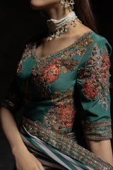 3-PC Stitched Premium Saree Collection  CSS6-04P