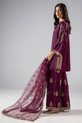 3-PC Embroidered Raw-Silk CMA-6-247