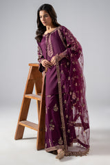 3-PC Embroidered Raw-Silk CMA-6-247
