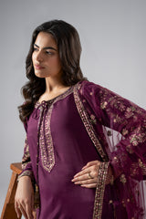 3-PC Embroidered Raw-Silk CMA-6-247