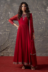3-PC Stitched Embroidered Raw Silk CMA-6-401