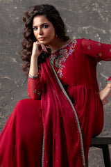 3-PC Stitched Embroidered Raw Silk CMA-6-401