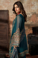 3-pc Unstitched Embroidered Printed Chiffon Collection VSL6-07