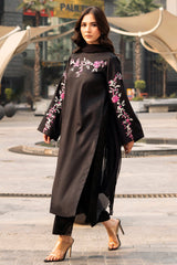 3-PC Embroidered Raw-Silk Suit CNP-5-096