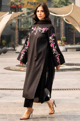 3-PC Embroidered Raw-Silk Suit CNP-5-096