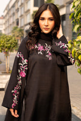 3-PC Embroidered Raw-Silk Suit CNP-5-096