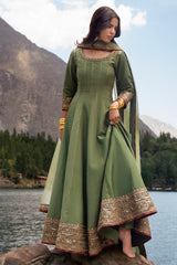 3-PC Stitched Embroidered Raw Silk CMA-6-475