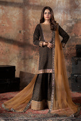 3-PC Embroidered Raw-Silk Suit CMA-6-202