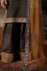 3-PC Embroidered Raw-Silk Suit CMA-6-202