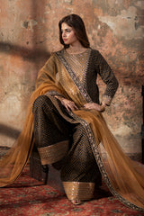 3-PC Embroidered Raw-Silk Suit CMA-6-202