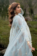 3-PC Stitched Embroidered  Poly Net CMA-6-540