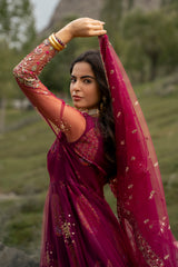 3-PC Stitched Embroidered Ploy Net CMA-6-481