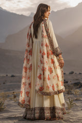 3 Pcs Stitched Raw Silk Pishwas CMA-6-430-OFF WHITE