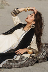 3 Pcs Stitched Raw Silk Pishwas CMA-6-468