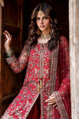 3-PC Embroidered  Raw Silk CMA-6-438