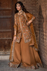 3-PC Embroidered Raw Silk CMA-6-439