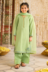3-PC Embroidered Raw-Silk Suit CKP-6-372