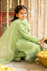 3-PC Embroidered Raw-Silk Suit CKP-6-372