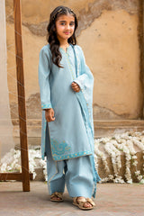 3-PC Embroidered Raw-Silk Suit CKP-6-371
